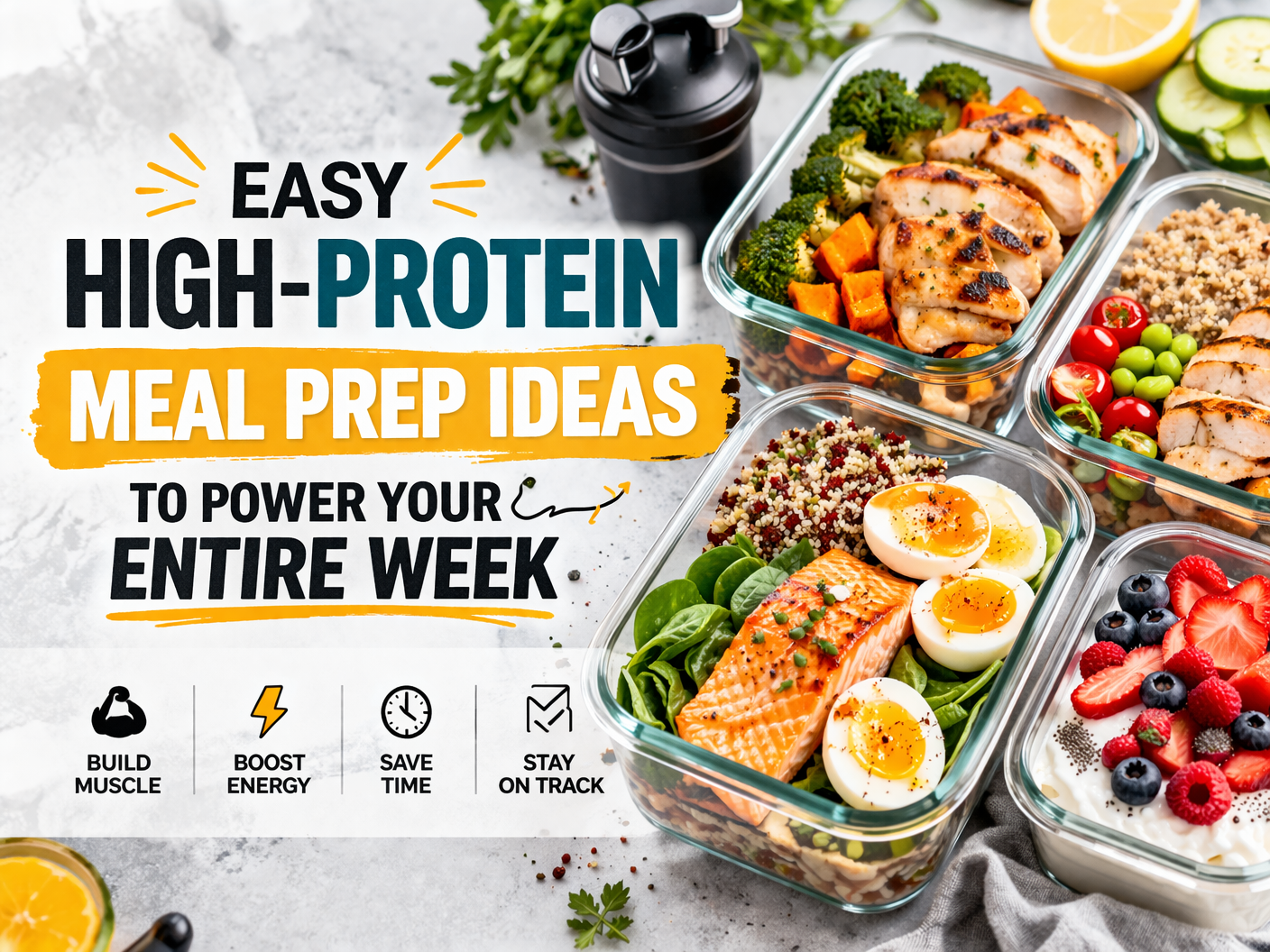 Easy High-Protein Meal Prep Ideas to Power Your Entire Week