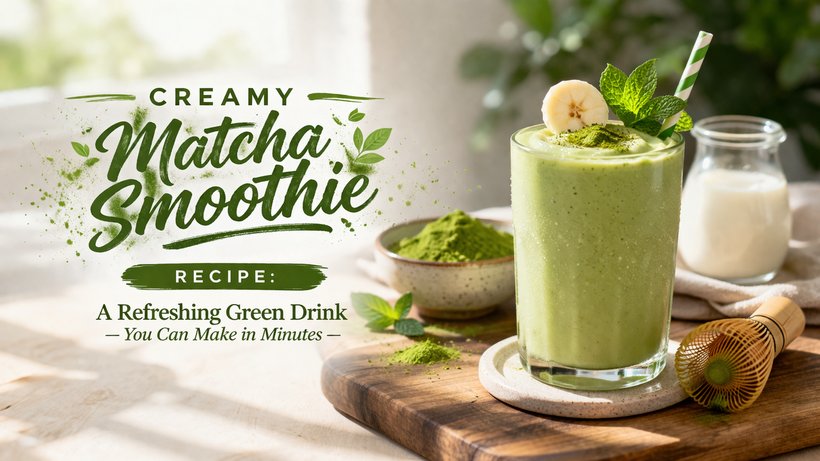 Creamy Matcha Smoothie Recipe: A Refreshing Green Drink You Can Make in Minutes