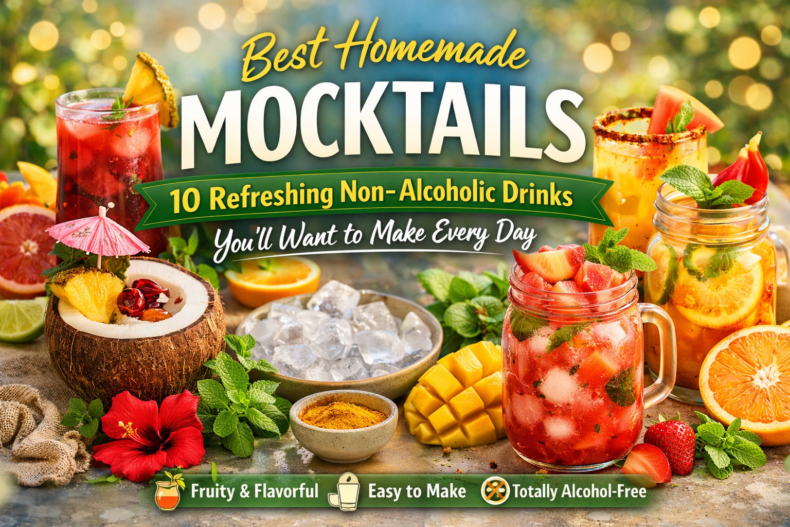 Best Homemade Mocktails: 10 Refreshing Non-Alcoholic Drinks You’ll Want to Make Every Day