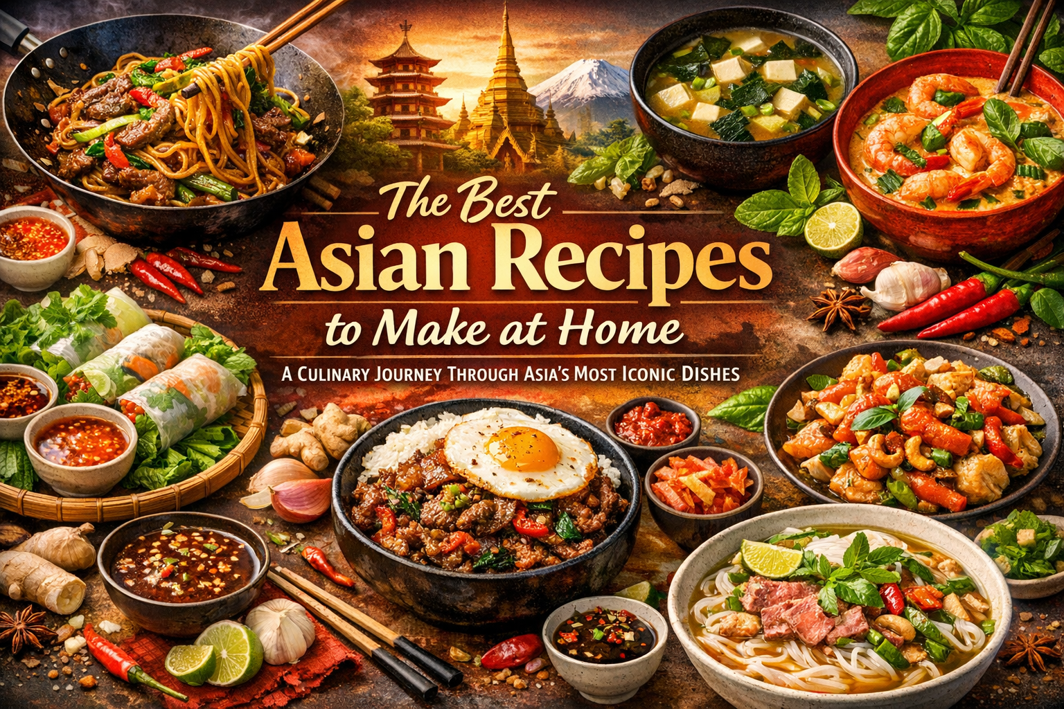 The Best Asian Recipes to Make at Home: A Complete Journey Through Asia’s Most Iconic and Beloved Dishes