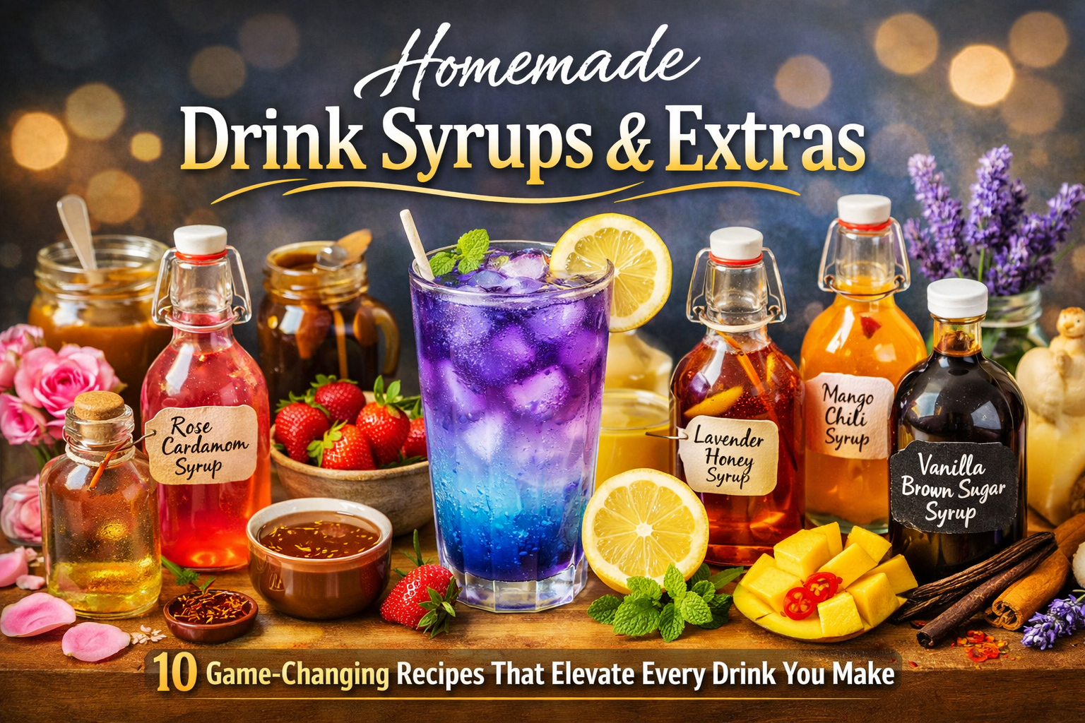 Homemade Drink Syrups & Extras: 10 Game-Changing Recipes That Elevate Every Drink You Make